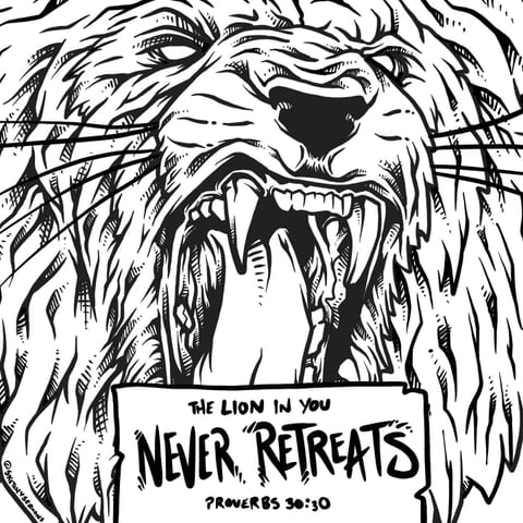 A lion, which is mightiest among beasts and doesn’t retreat…