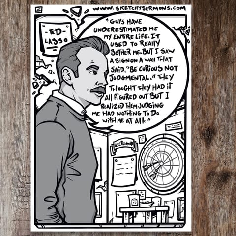 The is the art for the custom envelope for the Ted Lasso…