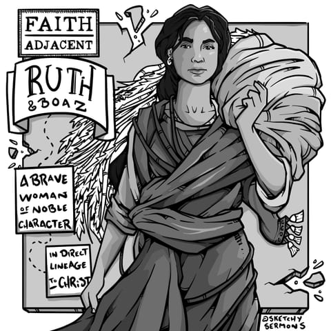 I was asked to create some art for the Ruth & Boaz episode…